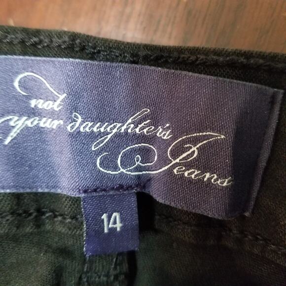 NYDJ Women’s Jeans Black Straight Leg Lift Tuck Jeans Stretch Size 14 - Picture 6 of 10